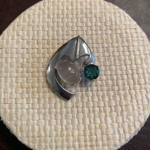 Sterling silver and gem stone necklace pendant